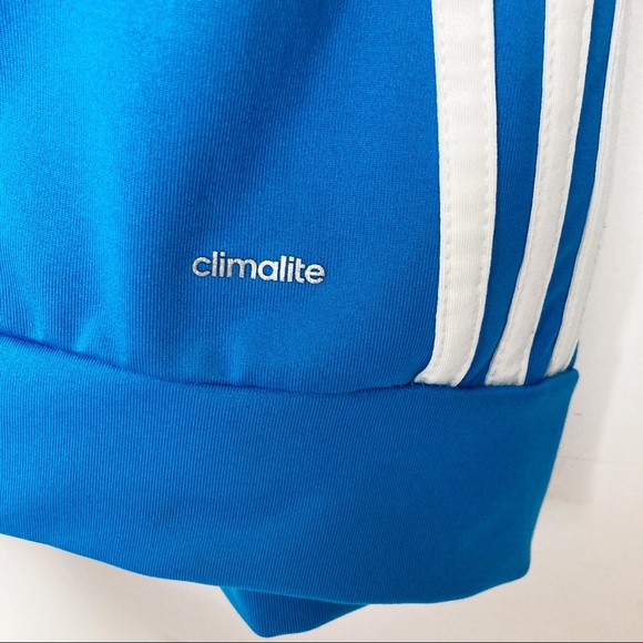 Adidas climalite zip up track jacket blue white - Picture 7 of 11